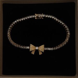 Kate Spade Gold Bow Silver Bracelet